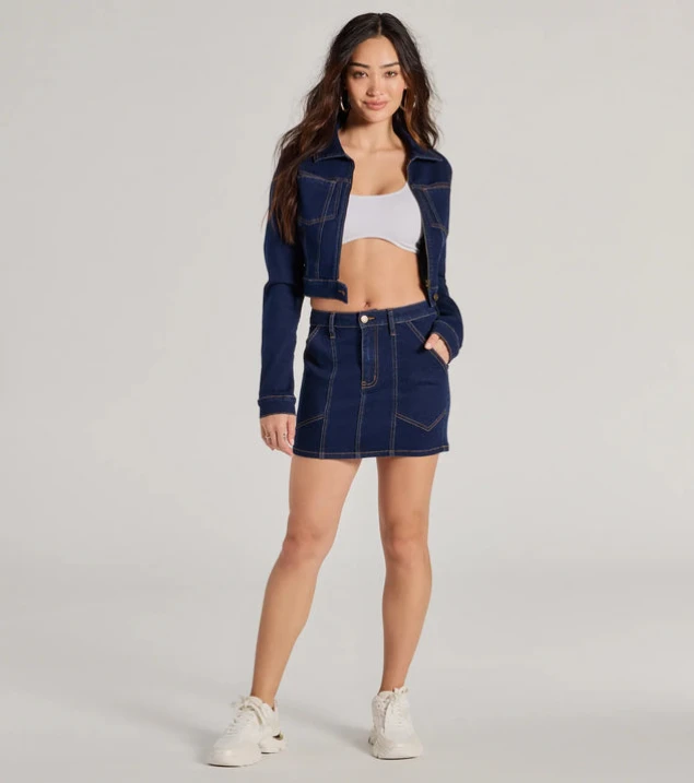 Shop High-Rise Denim Mini Skirt: A Must-Have Fashion Essential