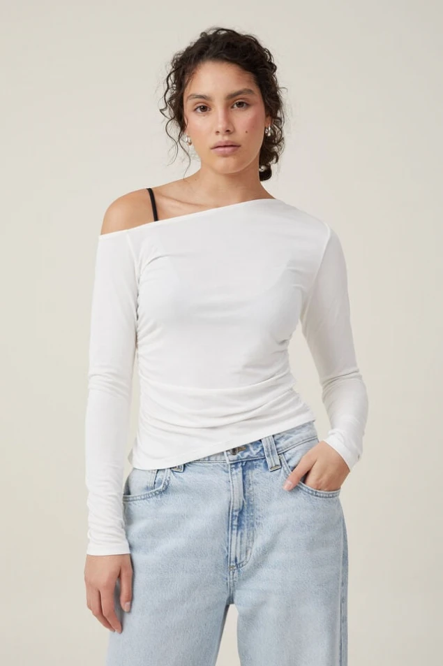 Shop Gabby Long Sleeve Off-The-Shoulder Top