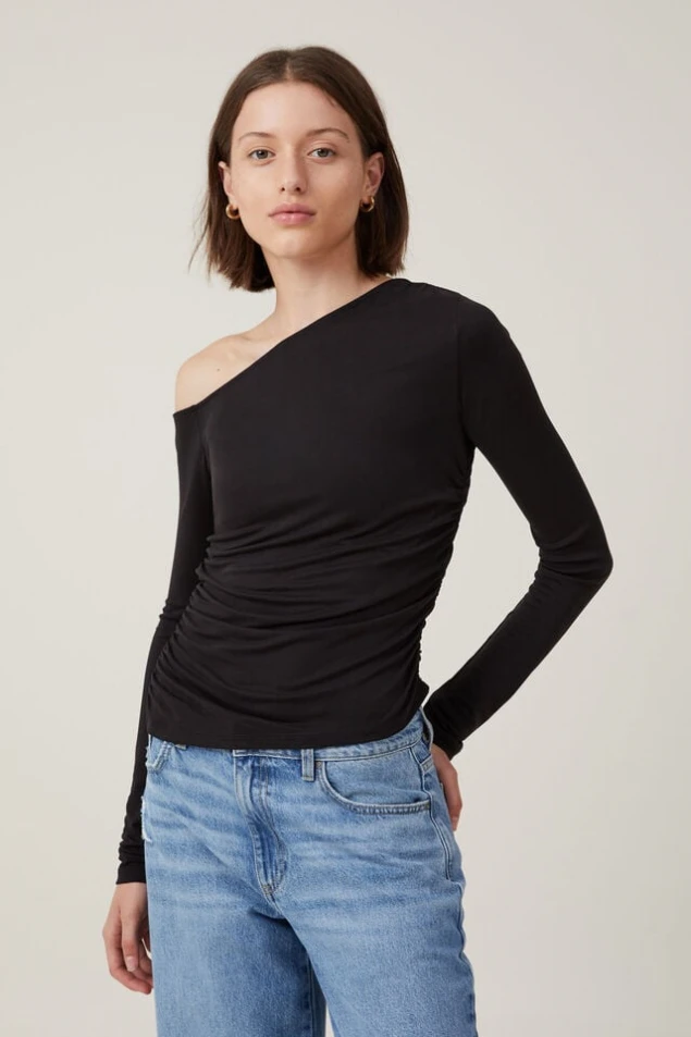 Shop Gabby Long Sleeve Off-The-Shoulder Top