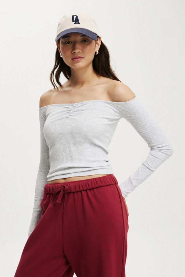 Shop Off-The-Shoulder Rosa Long Sleeve Top