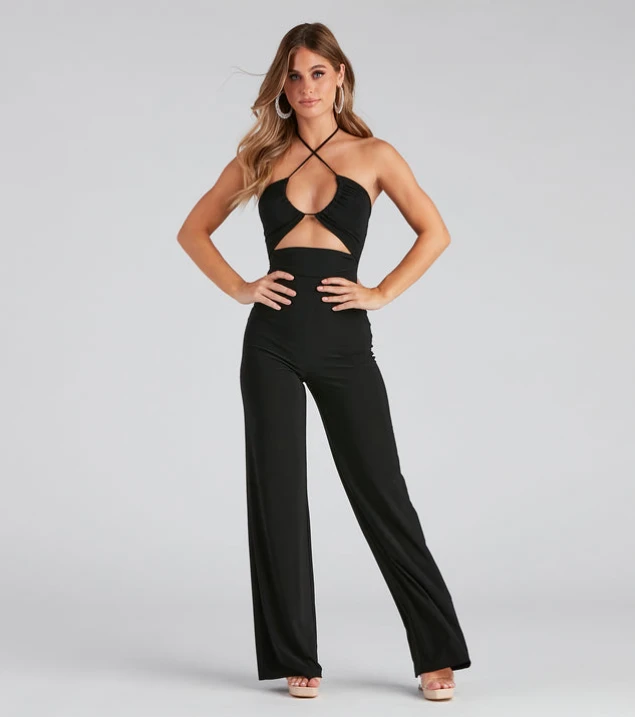 Shop Elegant and Alluring Halter Jumpsuit