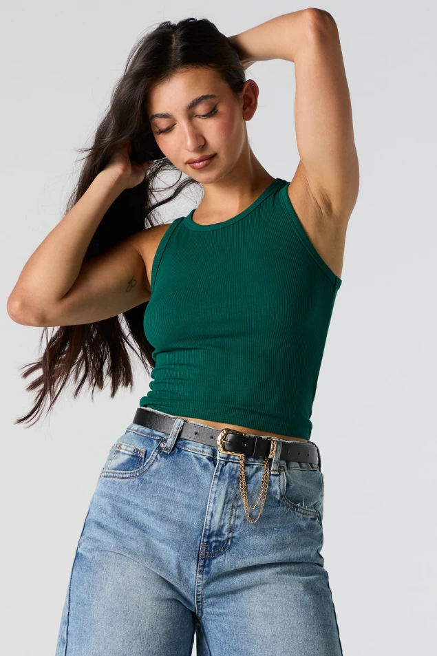 Shop Ribbed Cropped Tank Top