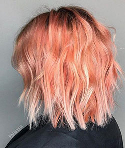 Pink and blorange balayage looks colorful: 