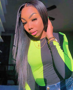 Black Girls Black hair Brown hair: Long hair,  Hair Color Ideas,  Body piercing  