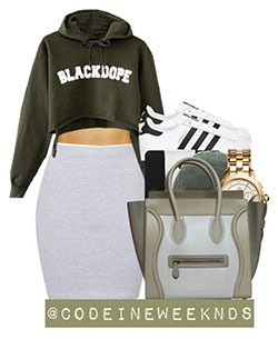 Baddie Casual wear, Crew neck: Baddie Outfits  