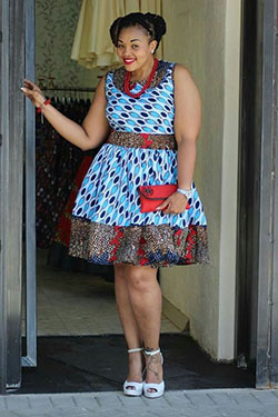 Bow african fashion: Plus size outfit,  Plus Size Ankara  