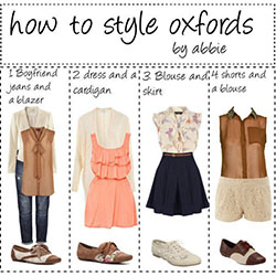 Stylish women's outfits with oxford shoes: Girl Shoe Trends  