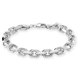 Sterling Silver 7mm Anchor Bracelet Diamond Cut £80.00: bracelet  
