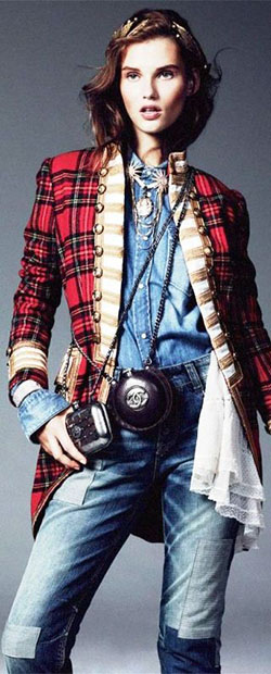 Ralph lauren military coat tartan: Casual Outfits,  Military Jacket Outfits  