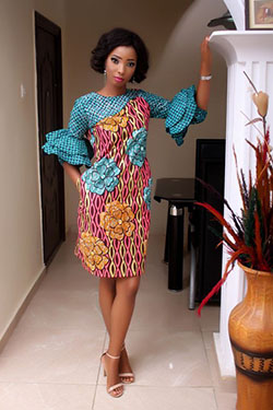 Modele de robe pagne deux tons: African Dresses,  Short Dresses,  Robe Sexy  