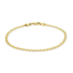 Yellow Gold Plated Sterling Silver 2.4mm Bismark Bracelet £16.00: Sterling Silver Bracelet,  bracelet  