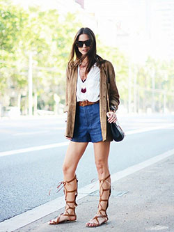 Cute Outfits With Sandals And shorts: Gladiator Sandals Dresses  