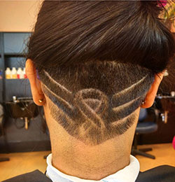 Breast cancer haircut design, Awareness ribbon: Hair Color Ideas,  Hairstyle Ideas,  Bob Hairstyles  