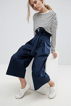 White and blue dresses ideas with trousers, shorts, denim: White And Blue Outfit,  Pant Outfits  