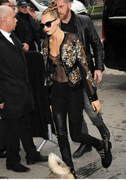 Sheer bomber jacket outfit see through clothing, knee high boot: T-Shirt Outfit,  Flight jacket,  Sequin Dresses,  Street Style,  Knee High Boot  