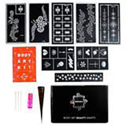 Kit de arte corporal de henna prefabricado para niños: 