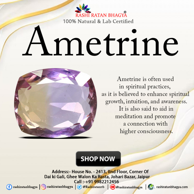 Natural Ametrine Stone Online Price In India: 