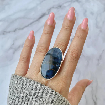 Shop Authentic Statement Pietersite Ring at Best Price: 