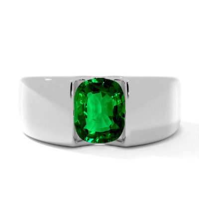 Eye Clean Alexandrite Mens Ring: 
