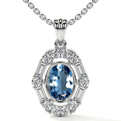 Natural Aquamarine Necklaces: 