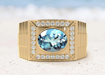 Natural Aquamarine Rings: 