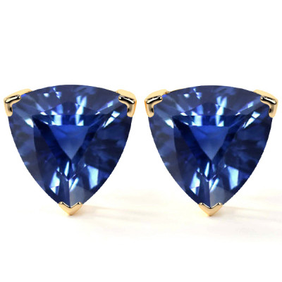 Natural Tanzanite Stud Earrings: 