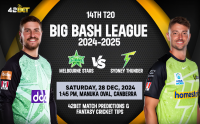 BBL 2024-25: Melbourne Stars vs Sydney Thunder 14th T20 Match Prediction & Fantasy cricket Tips: 