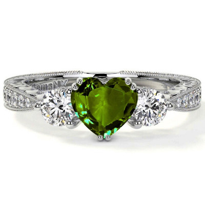Natural Alexandrite Engagement Rings in Heirloom Grade: 
