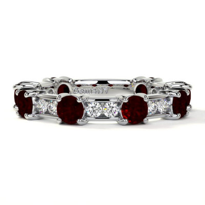 Ruby Bands in Chanel and Four Prong Setting: 