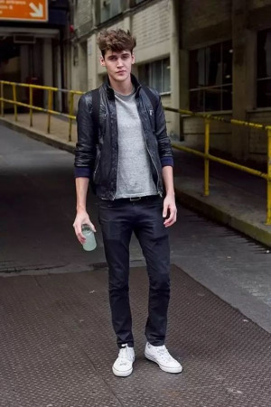 Outfits with black  jeans mens: 