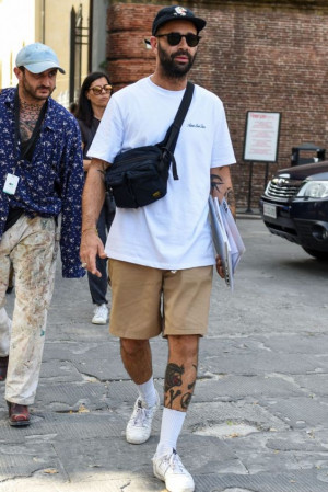 Moda old school masculina, bermuda shorts: 