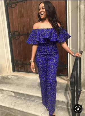 Off shoulder ankara jumpsuit styles: 