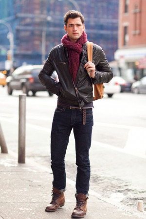 Bomber jacket with scarf, fashion accessory: 