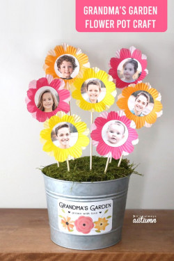 Give Grandma's blooming smiles a Mother's Day gift with this garden of family faces: 