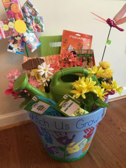 Cute as a daisy, this gardening basket is sure to make Grandma's day: 