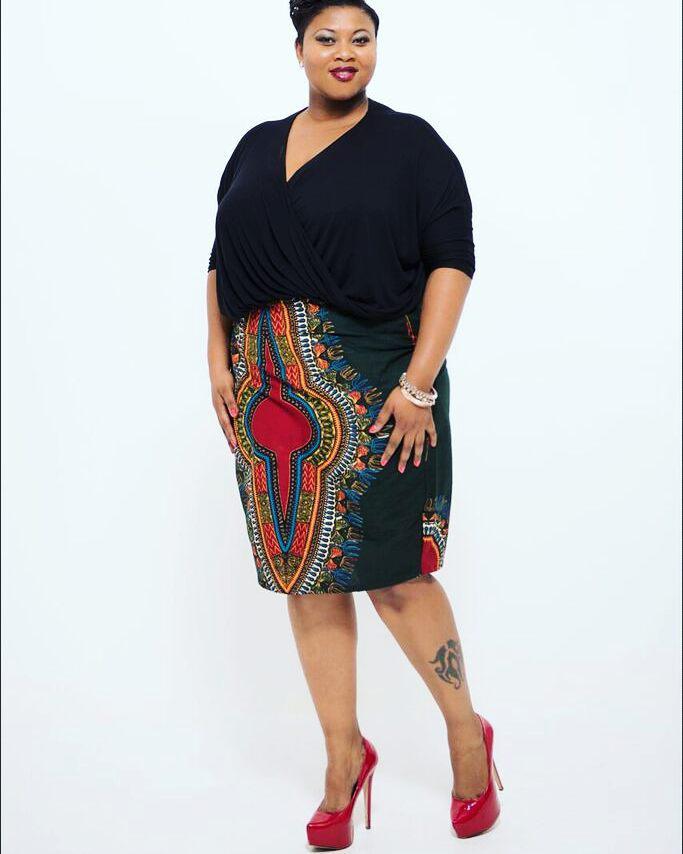 Saia GodÃª - fashion, skirt, capulana, dress: Plus size outfit  