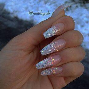 Cute waterfall long nail design...