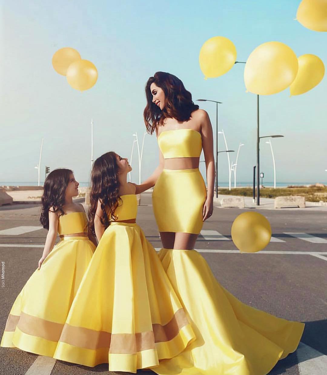 Daughter Same Dress, Fashionable Evening gown, Flower girl