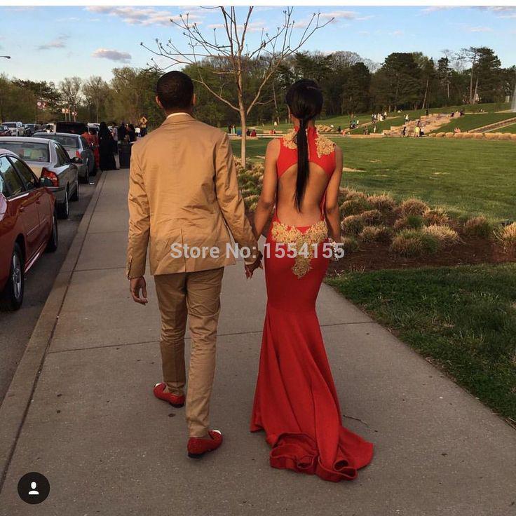 red mermaid prom dresses long 2016: 