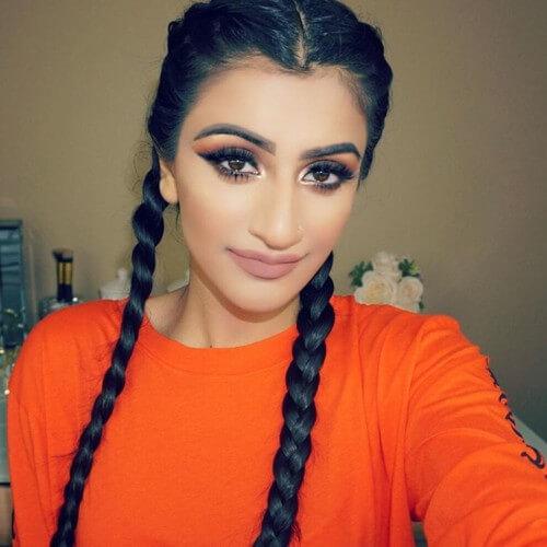 Pigtail boxer braids: 