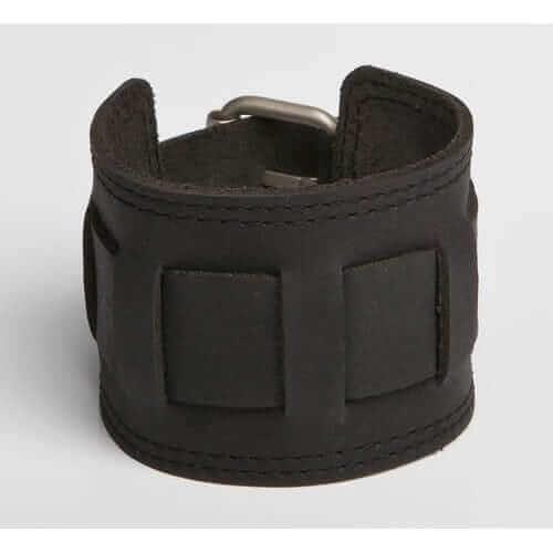 QUEST | Black, Brown, Mottled Brown, Tan Leather Wristband: black leather wristband,  brown leather wristband,  tan leather wristband  