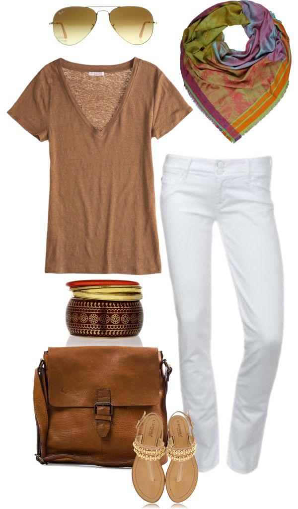 Slim-fit pants: Clothing Ideas,  Polyvore Outfits Summer,  T-Shirt Outfit  