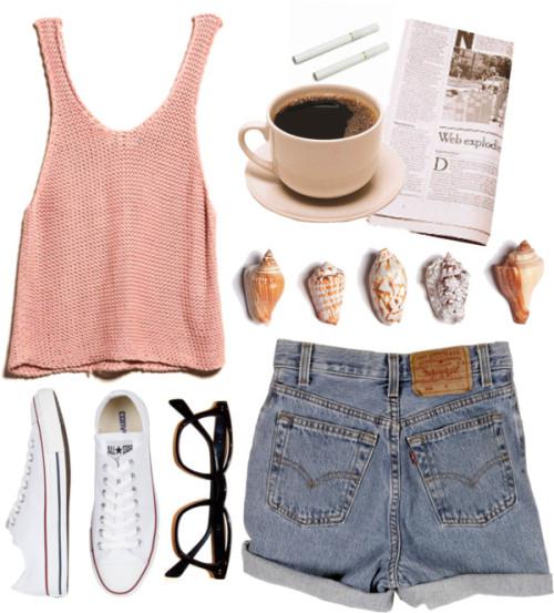 Converse shorts polyvore, summer fashion: 