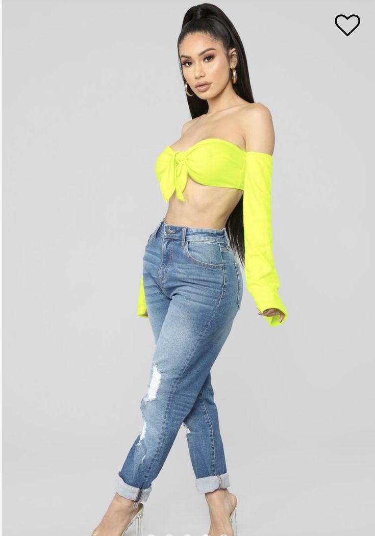 Top corto, Moda Nova: Ropa y Accesorios,  Nova de la moda,  Outfits Amarillo Niñas  