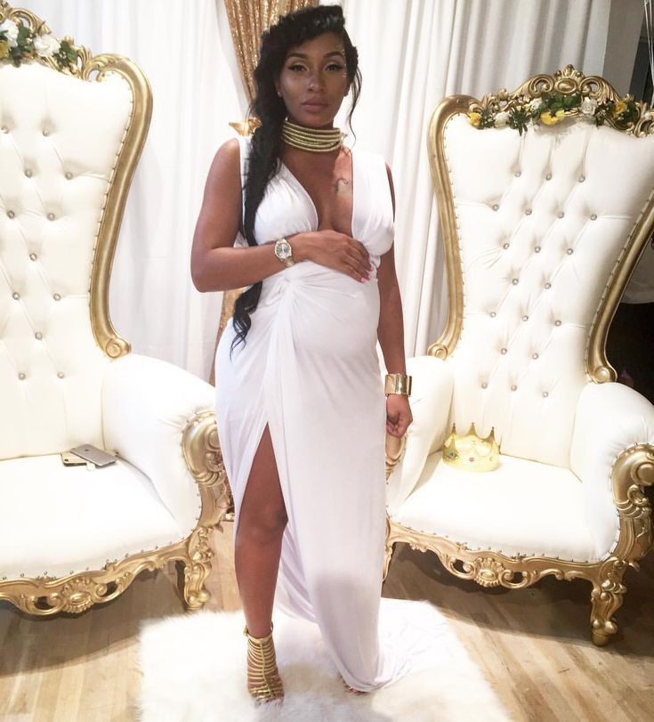 Goddess baby shower dresses