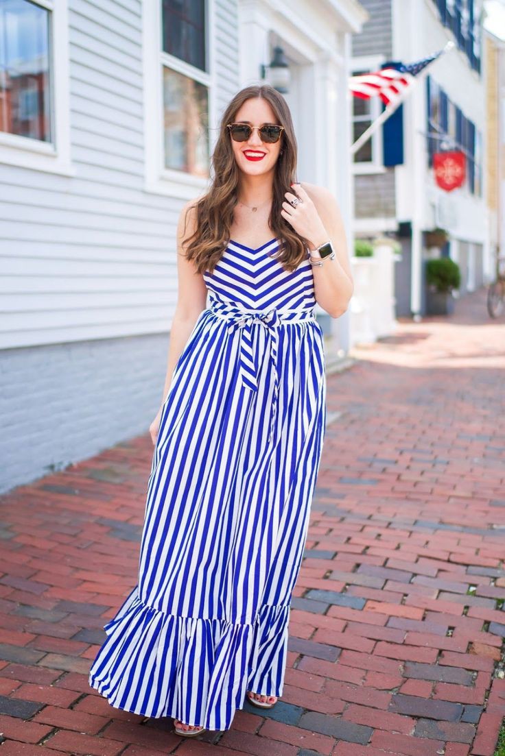 Vertical Striped Dress Outfit Ideas: shirts,  Vintage clothing,  Maxi dress,  Striped Outfit Ideas  