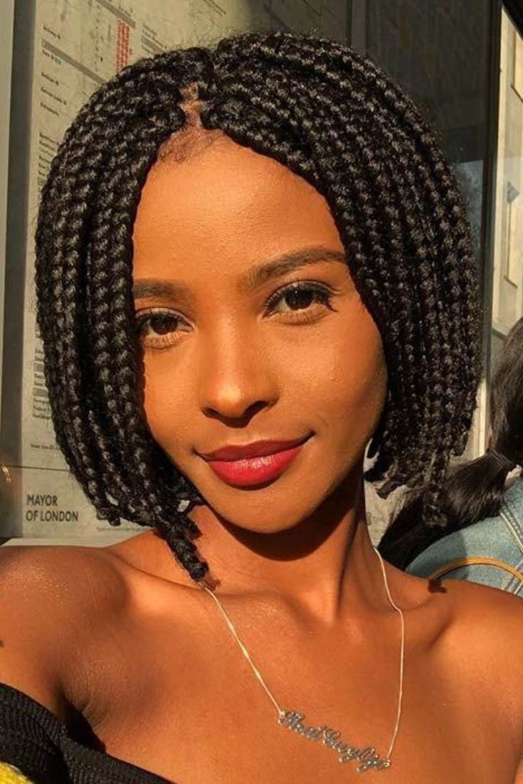 Cool collections of bob box braids hairstyle: Bob cut,  Long hair,  Crochet braids,  Box braids,  Pixie cut  