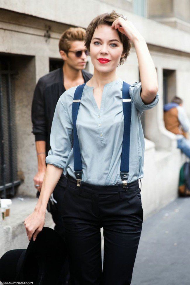 Collections of women in suspenders: Suspenders,  Burgundy Suspenders  