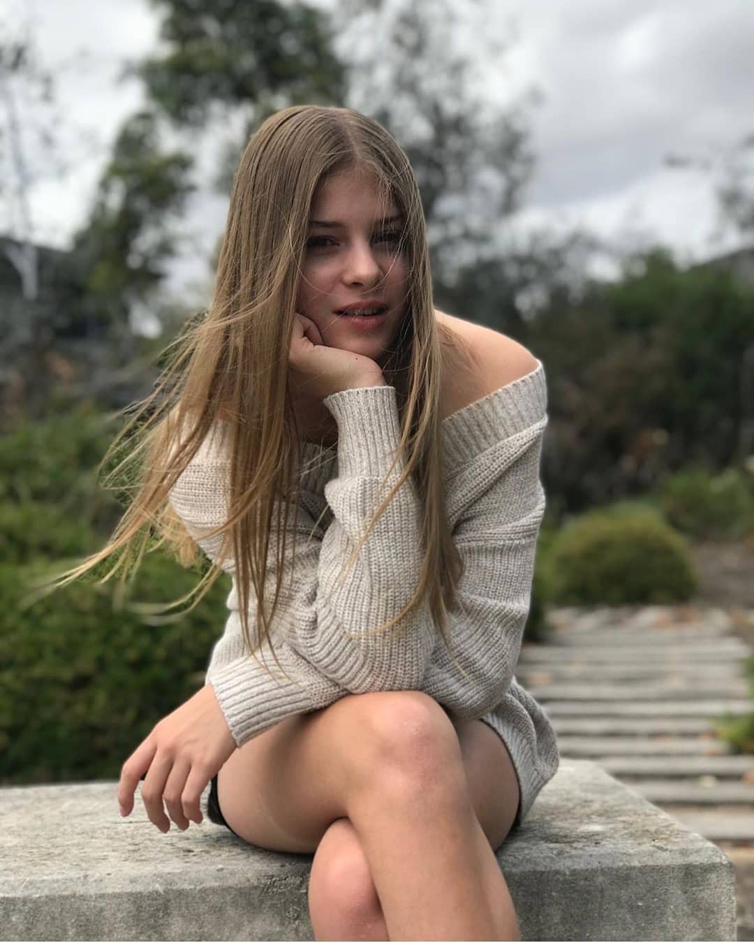 Cute Teen Models, Photo shoot, Blonde Hair in Off Shoulder Dress: Long hair,  Brown hair,  Photo shoot,  Black hair,  Hot Instagram Models  