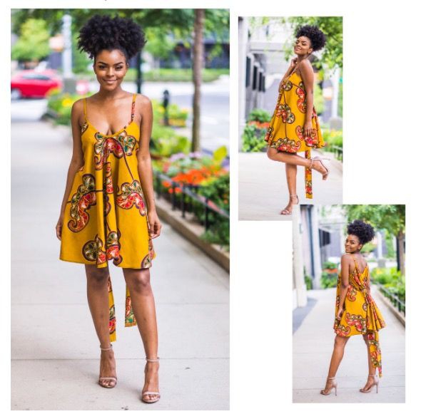 Stylish and super trendy fashion model, African wax prints: Spaghetti strap,  African Dresses,  Bridesmaid dress,  Kente cloth,  Casual Outfits,  Roora Dresses  